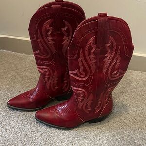 Red Western Cowboy Boots